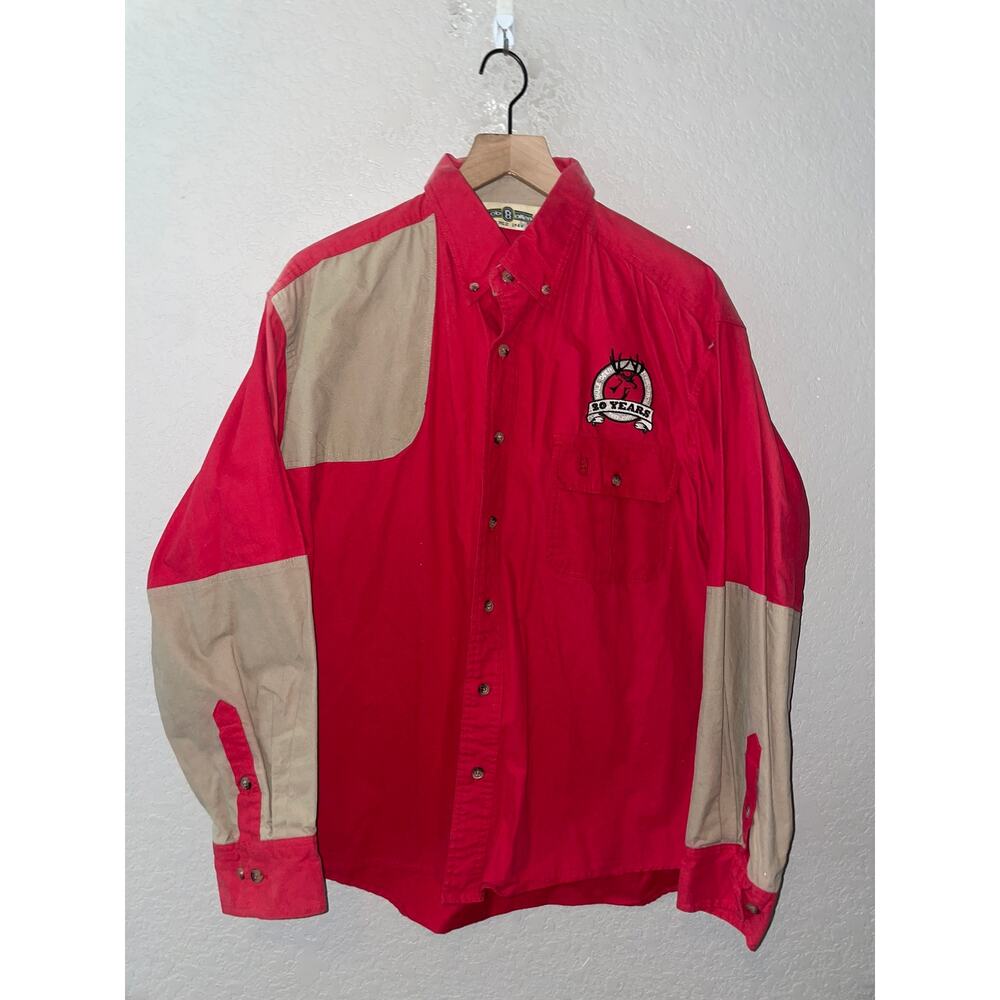 2008 Mule Deer Foundation Bob Allen Hunting Button Down Shirt Long Sleeve L